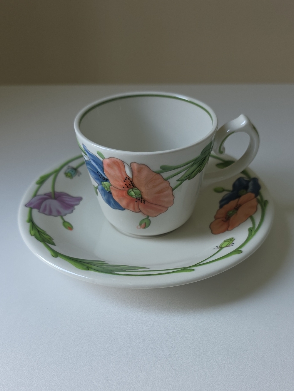 Villeroy & Boch Amapola Flat Cup and Saucer Set